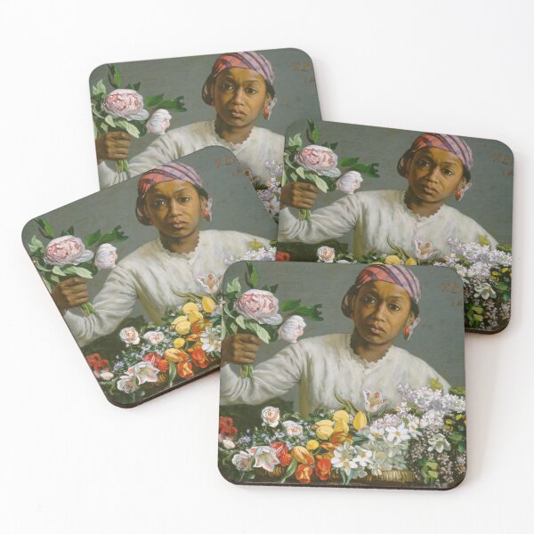 Item preview, Young Woman with Peonies Frederic  Bazille designed and sold by conceptDVS.