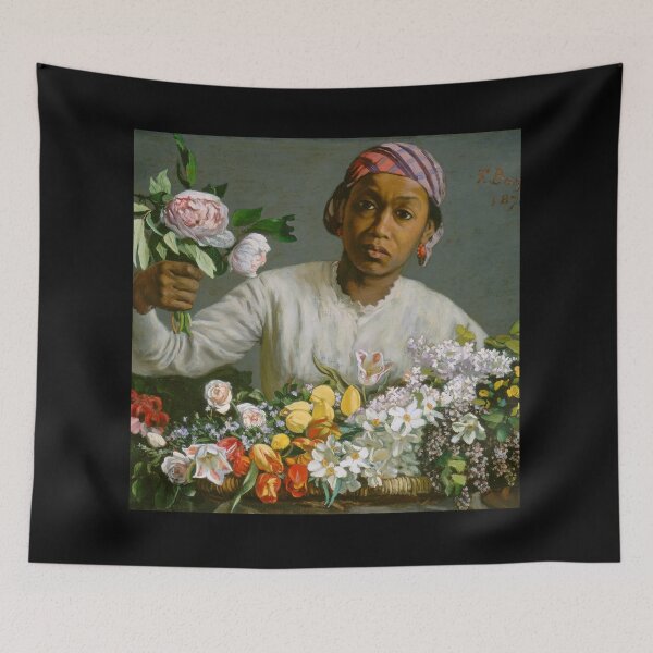 Item preview, Young Woman with Peonies Frederic Bazille designed and sold by conceptDVS.
