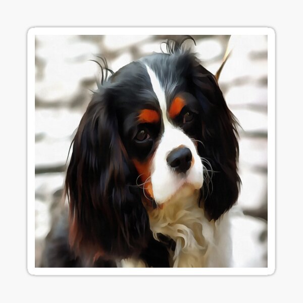 Item preview, Portrait Of A King Charles Cavalier Spaniel designed and sold by taiche.