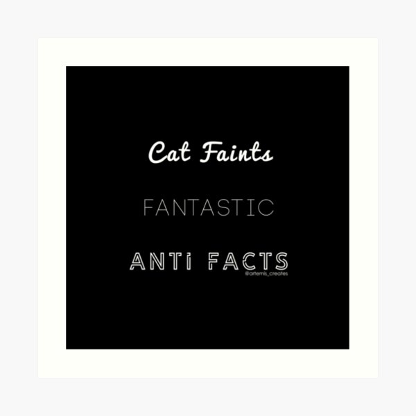 Fantastic Cat Faints Art Print