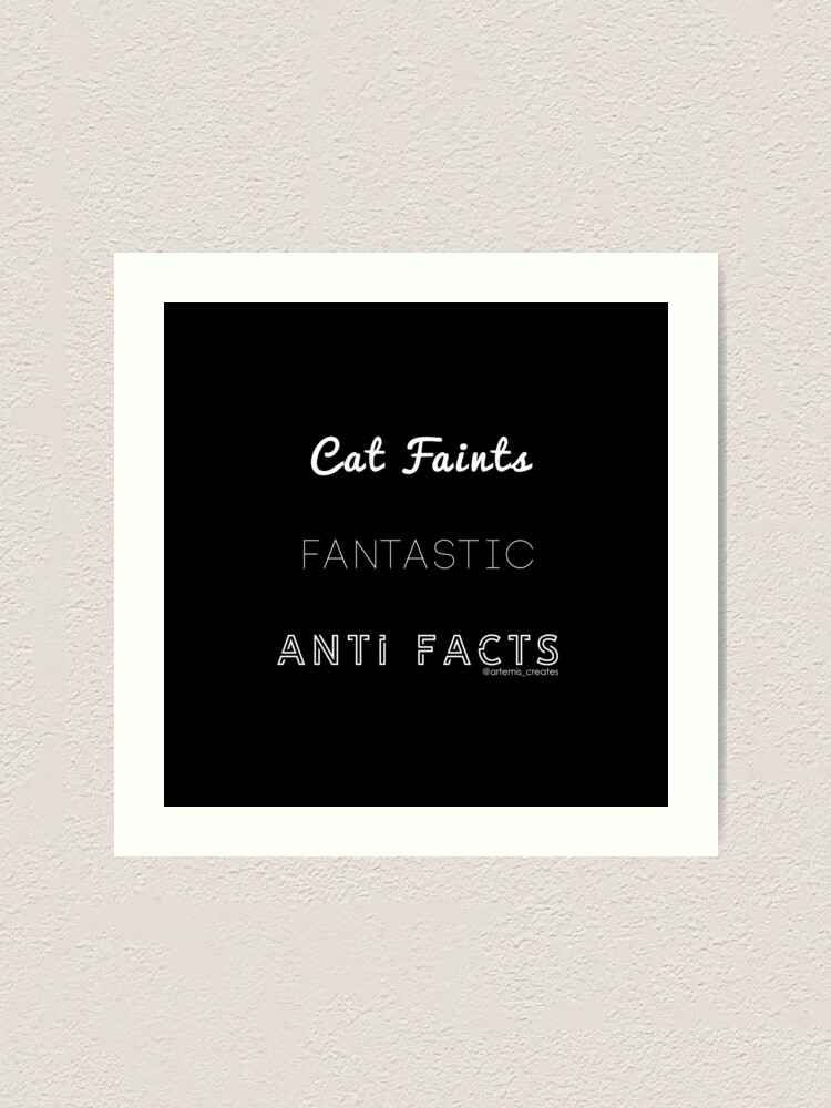Alternate view of Fantastic Cat Faints Art Print
