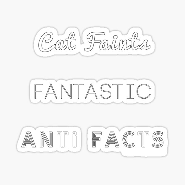 Fantastic Cat Faints Sticker