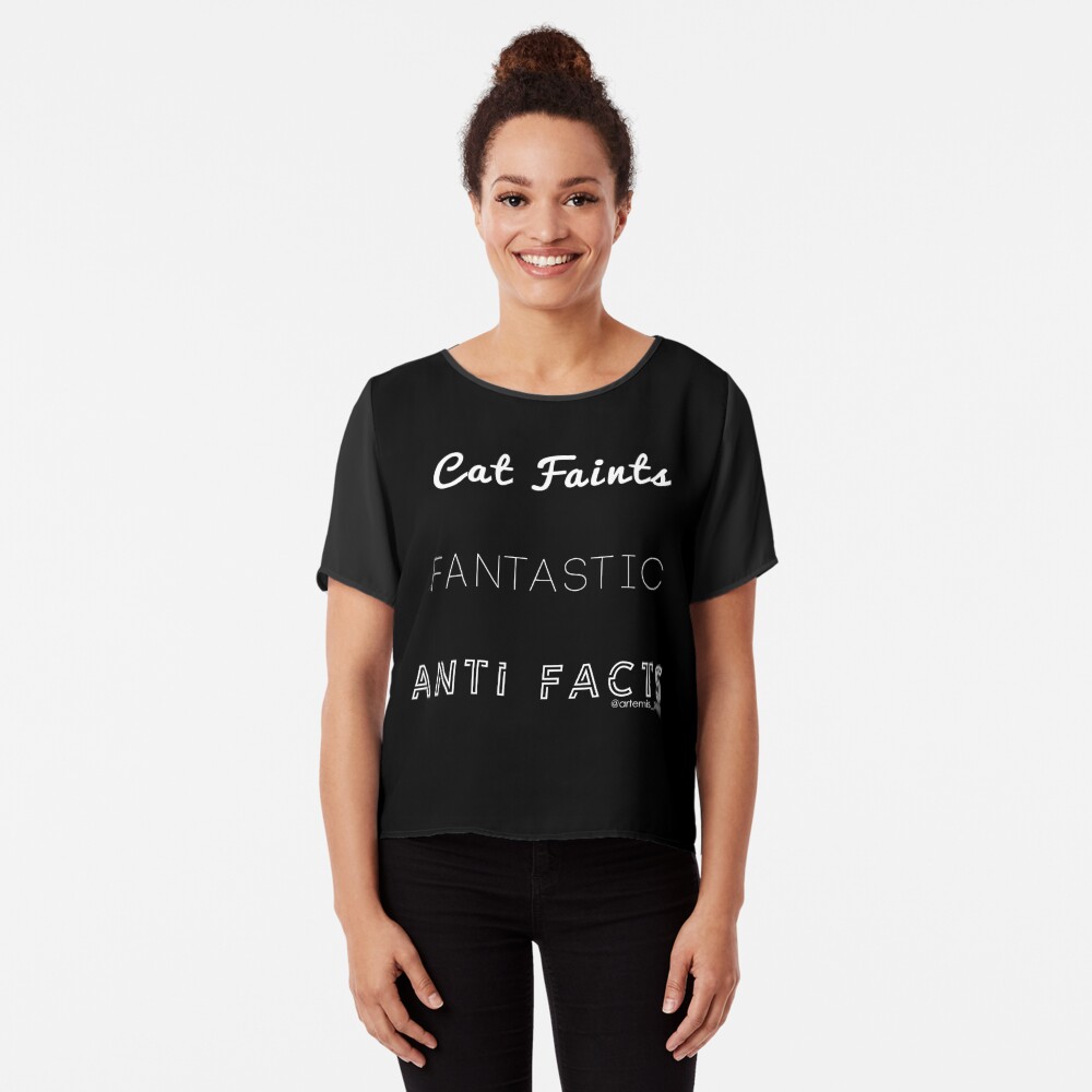Fantastic Cat Faints Chiffon Top