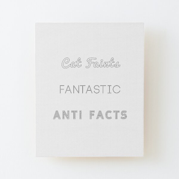 Fantastic Cat Faints Wood Mounted Print