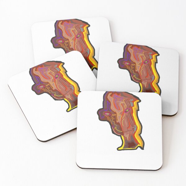 Melted man Coasters (Set of 4)