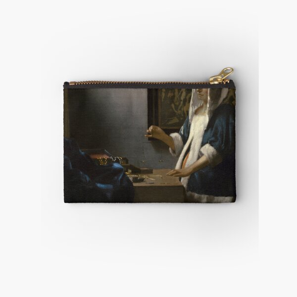 Item preview, woman holding a balance Johannes Jan Vermeer 1664 designed and sold by conceptDVS.