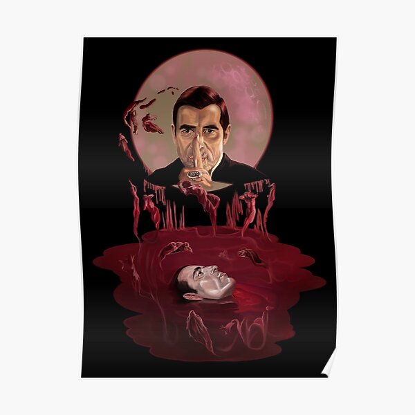 Red Floating Dracula Poster