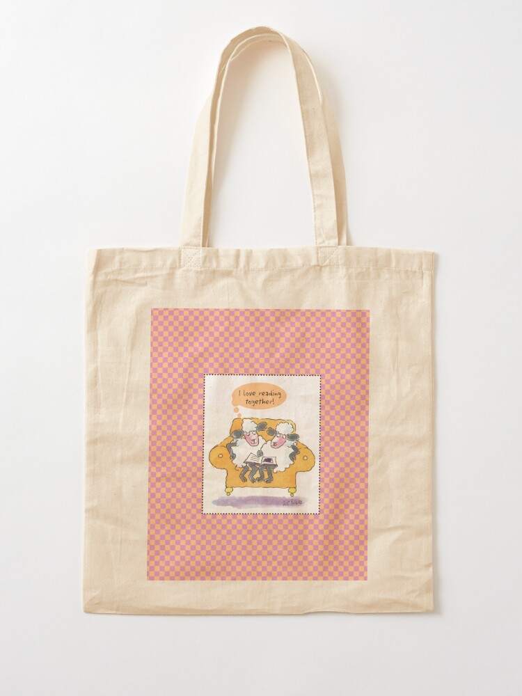 pink and orange tote bags