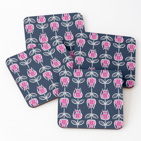 Item preview, Scandi Flower Print on Navy designed and sold by The Wellington Boot.