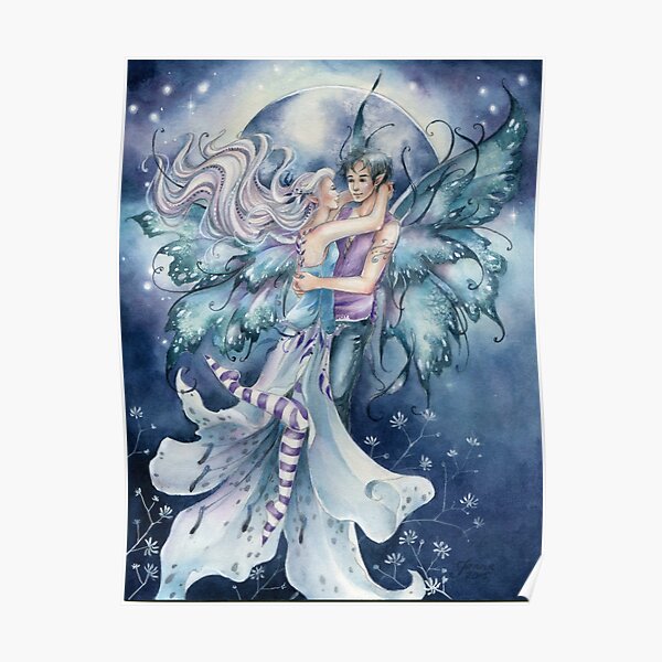 Fairy Fay Faery Mermaid Fantasy Art by Janna Prosvirina Poster