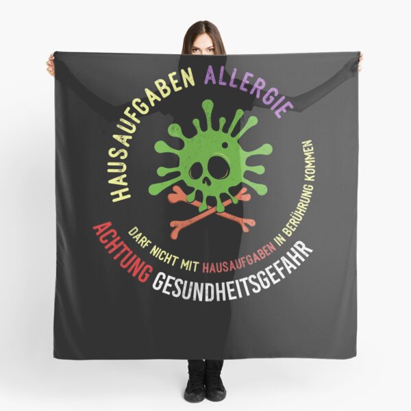 Homework Allergy I Funny for school and university Scarf