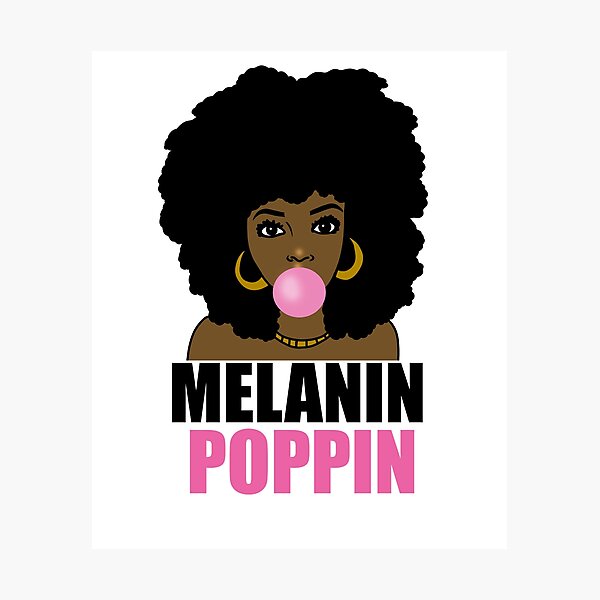 Melanin Poppin Afro Black Girl Magic Photographic Print For Sale By