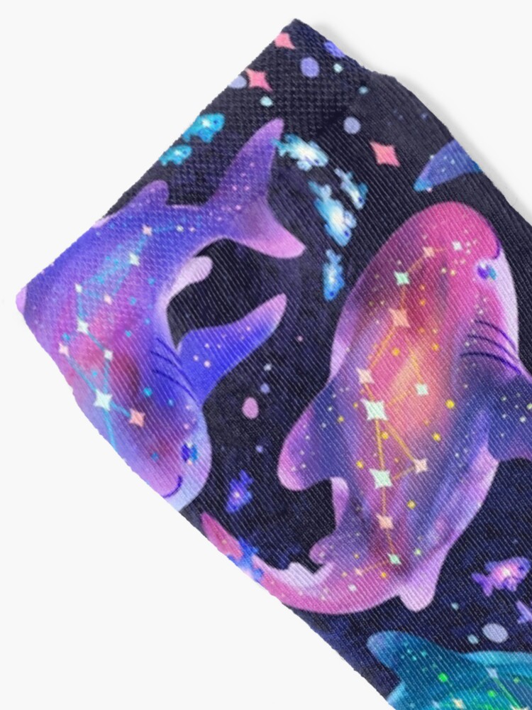 Alternate view of Cosmic Whale Shark Socks