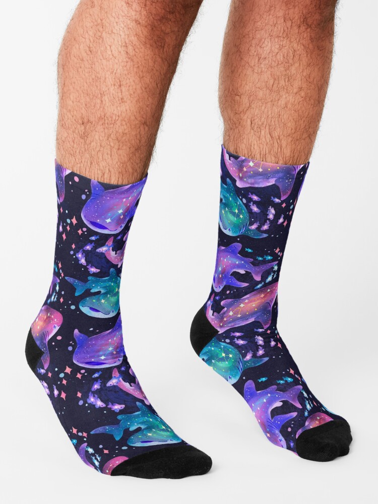 Alternate view of Cosmic Whale Shark Socks