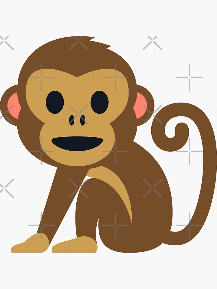 Cute Monkey Animal Flat PNG & SVG Design For T-Shirts