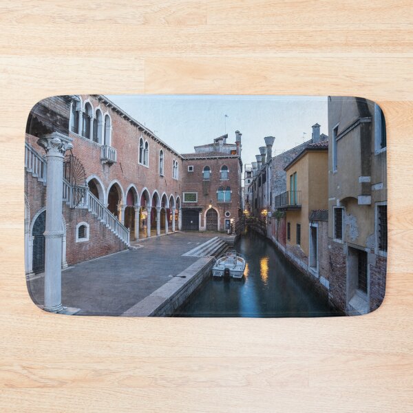 Item preview, Slow Dusk in Venice Italy - Rialto Fish Market Canal Loading Dock designed and sold by Georgia Mizuleva.