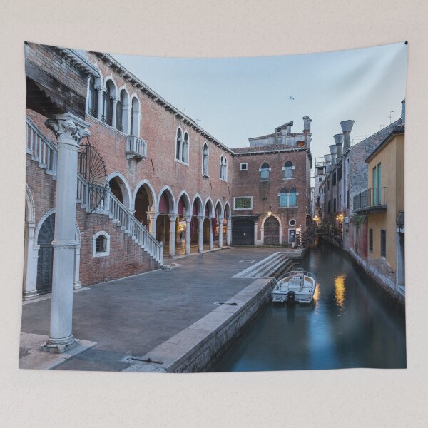 Item preview, Slow Dusk in Venice Italy - Rialto Fish Market Canal Loading Dock designed and sold by Georgia Mizuleva.
