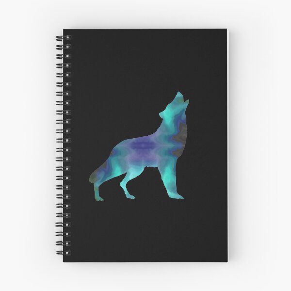 Item preview, Blue Green Dark Howling Wolf designed and sold by FaithAndForest.