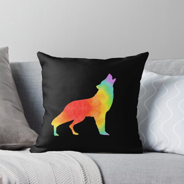 Item preview, Rainbow Howling Wolf designed and sold by FaithAndForest.