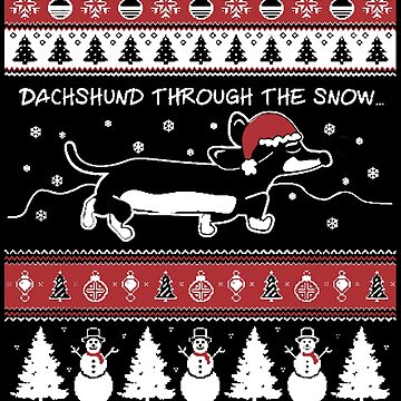 Artwork thumbnail, Dachshund Dog Owner Ugly Christmas Pet Lover Gift by TooFlyDesign