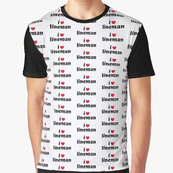 Item preview, I Love Lineman Pattern Version designed and sold by cooldest.