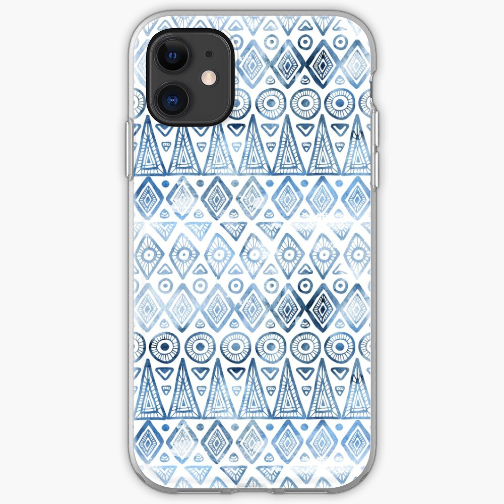 "Classic blue ethnic pattern" iPhone Case & Cover by JuliaBadeeva