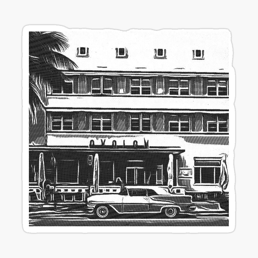 Classic American Car Art Deco Architecture In Miami Florida Poster By Youokpun Redbubble