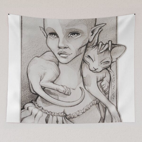 Item preview, Sphynx Cat love designed and sold by LoisaArt.