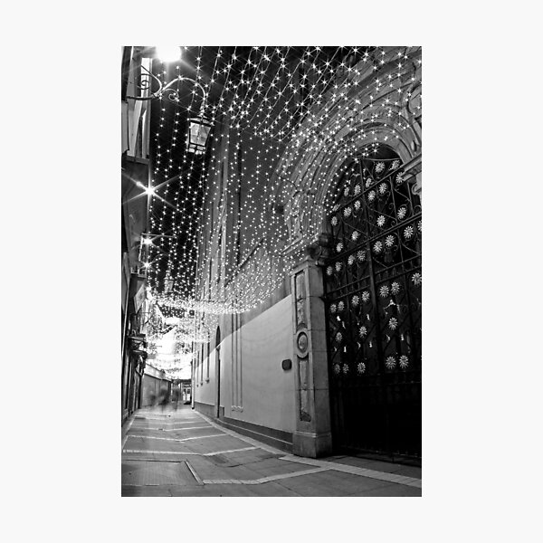 Christmas lights at Johnson's Court Photographic Print