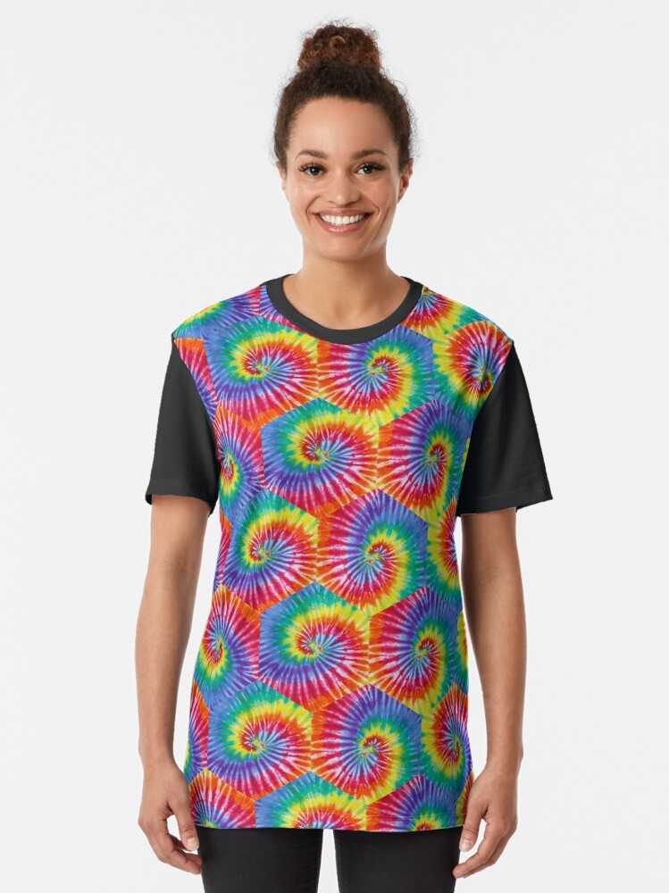 60s Hippie Tie-Dye Swirl T-Shirt - Size S/M | Halloween Store | Costum