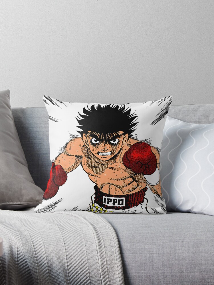 Hajime No Ippo Boxing Stance Throw Pillow By Fatibo Redbubble