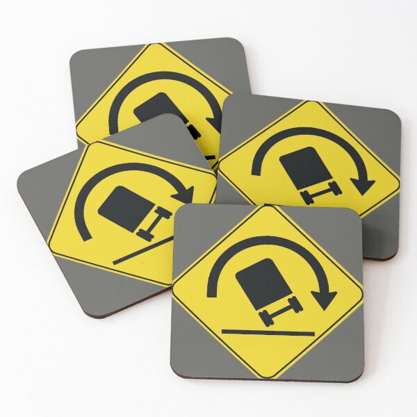 Item preview, Caution Road Sign Truck Turning Over designed and sold by Shanestillz.