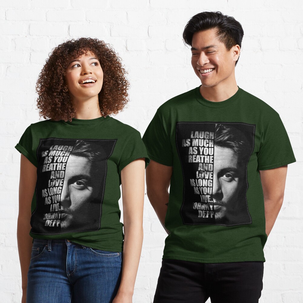 Johnny Depp Textporträt T-Shirt