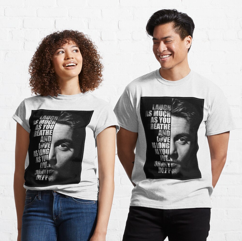 Johnny Depp Textporträt T-Shirt