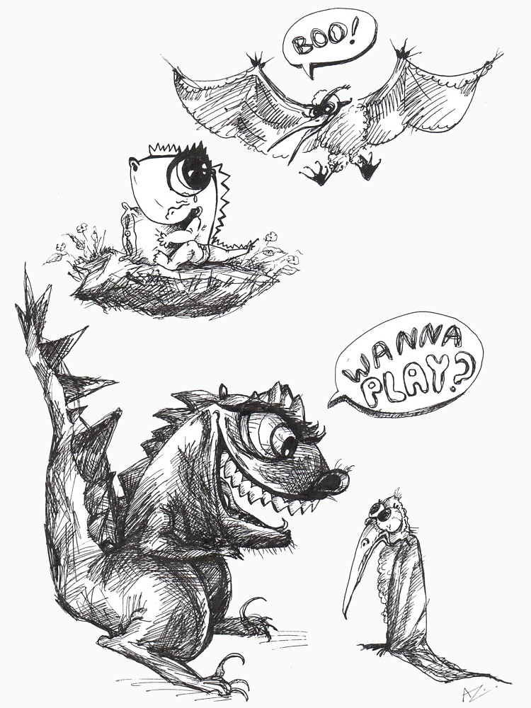 Thumbnail 7 of 7, Essential T-Shirt, Little Dino Growing Up designed and sold by Anthropolog.
