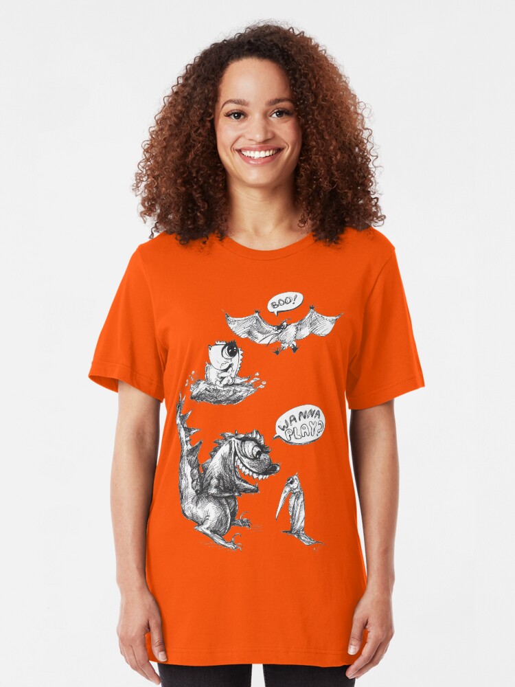 Alternate view of Little Dino Growing Up Slim Fit T-Shirt