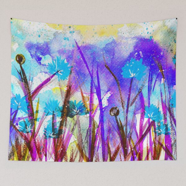 Item preview, Flower Field Turquoise Blossom designed and sold by Niina  Niskanen.