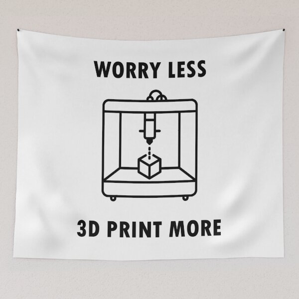 Item preview, 3D Printer Worry Less Printing More Hobby Gift designed and sold by LeMuesch.