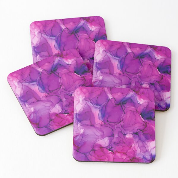 Item preview, Pink and Purple Floral: Original Abstract Alcohol Ink Painting designed and sold by herzart.