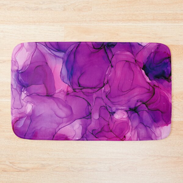 Item preview, Pink and Purple Floral: Original Abstract Alcohol Ink Painting designed and sold by herzart.