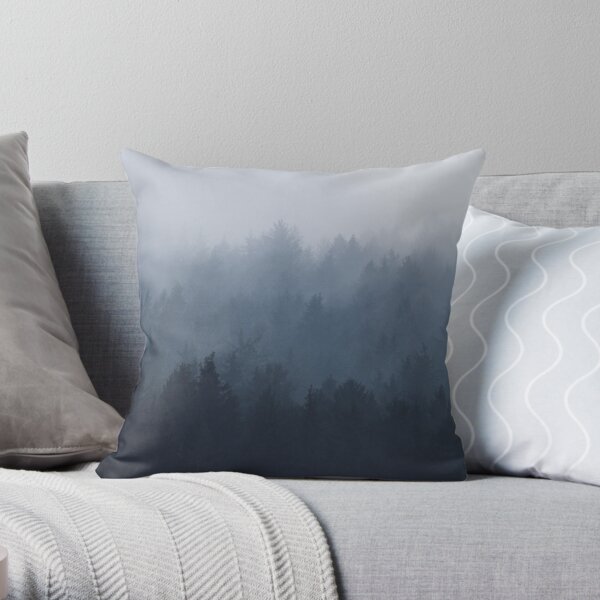 Misty Forest Throw Pillow