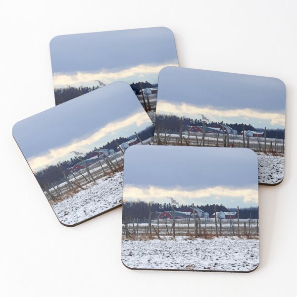Item preview, Winter Farm Scene With Snowy Owl designed and sold by Deb Oppermann.