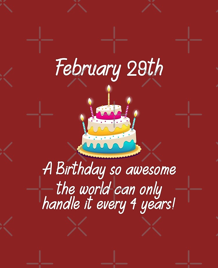 Funda y vinilo para iPad «29 de febrero impresionante diseño de cumpleaños  feliz cumpleaños pastel» de samer11 | Redbubble