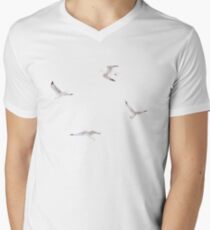 Baumwollchen T-Shirt mit V-Ausschnitt für Männer