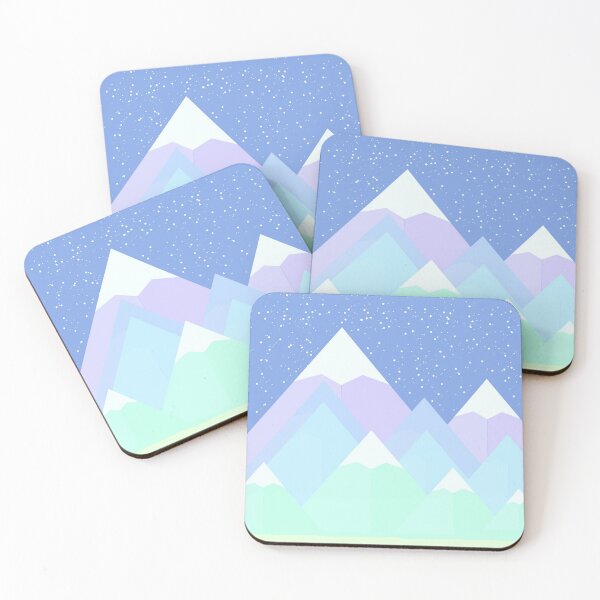 Item preview, Pastel Mountain Night Scene designed and sold by bunhuggerdesign.
