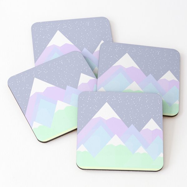 Item preview, Pastel Mountains Gray Scene designed and sold by bunhuggerdesign.