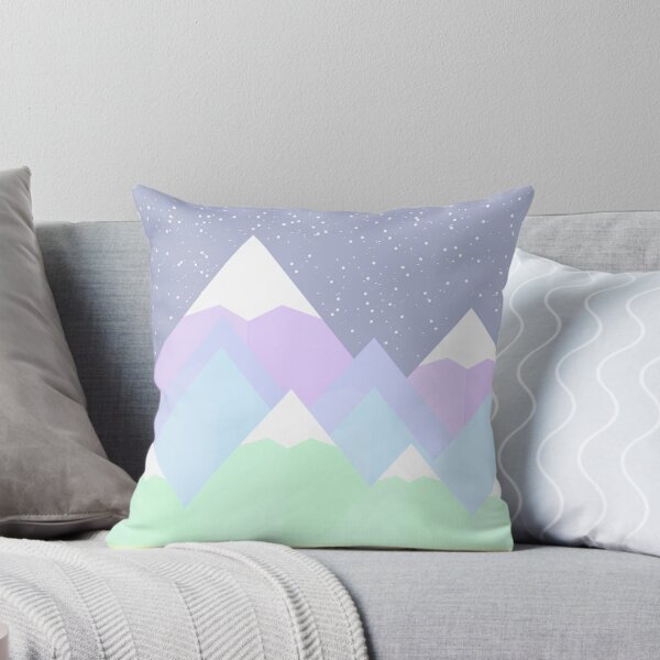 Item preview, Pastel Mountains Gray Scene designed and sold by bunhuggerdesign.