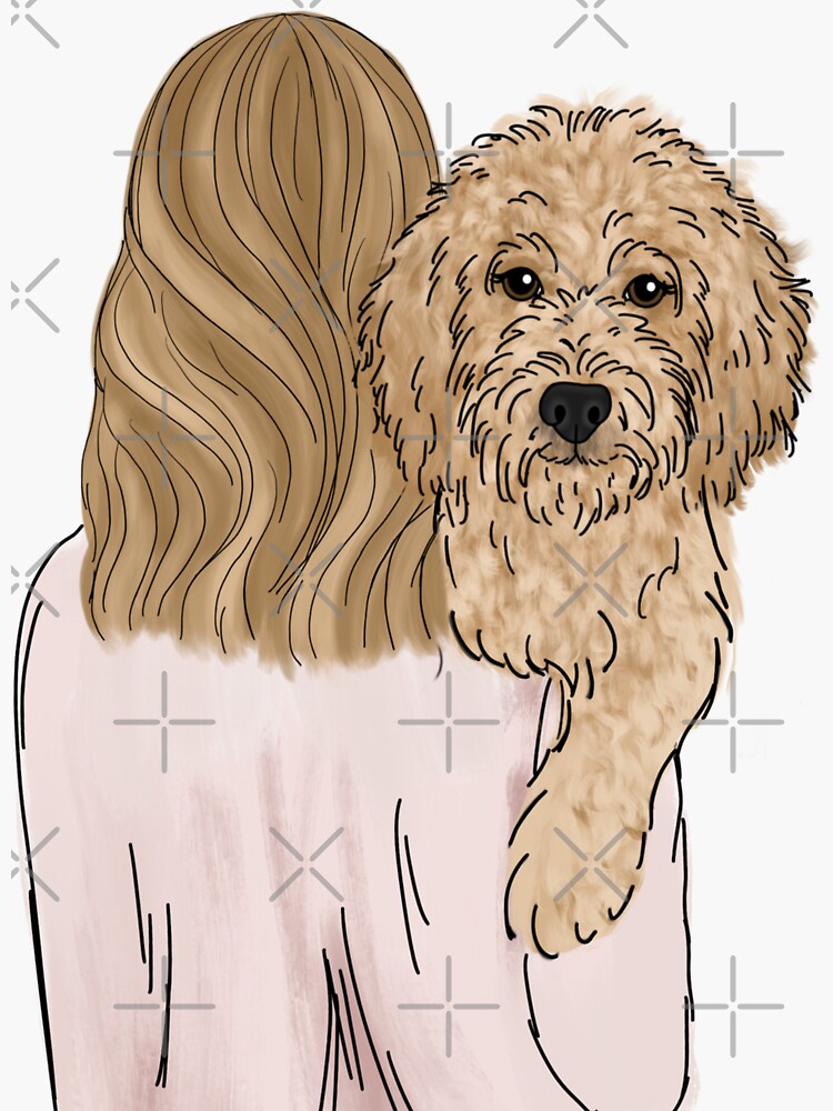 Thumbnail 3 of 3, Sticker, Goldendoodle Dog Mom designed and sold by ktscanvases.