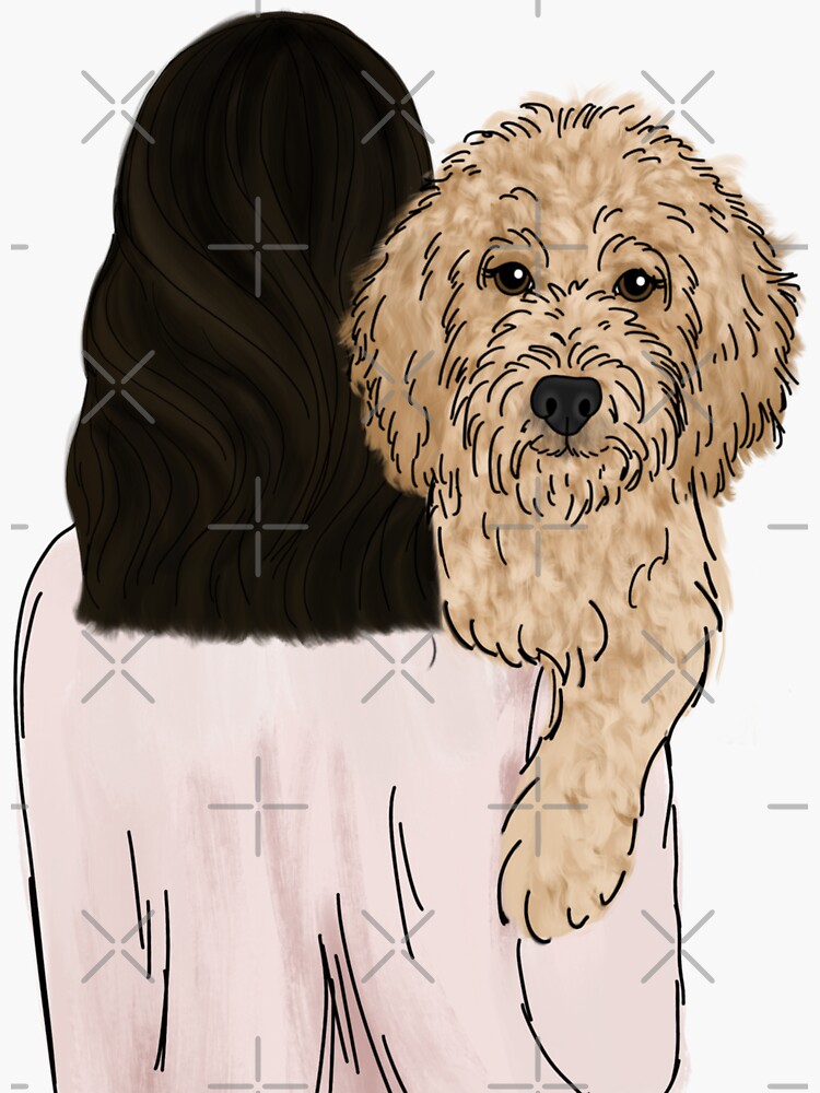 Thumbnail 3 of 3, Sticker, Goldendoodle Dog Mom designed and sold by ktscanvases.