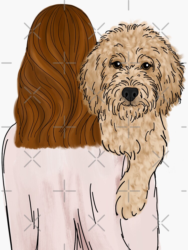 Thumbnail 3 of 3, Sticker, Goldendoodle Dog Mom designed and sold by ktscanvases.